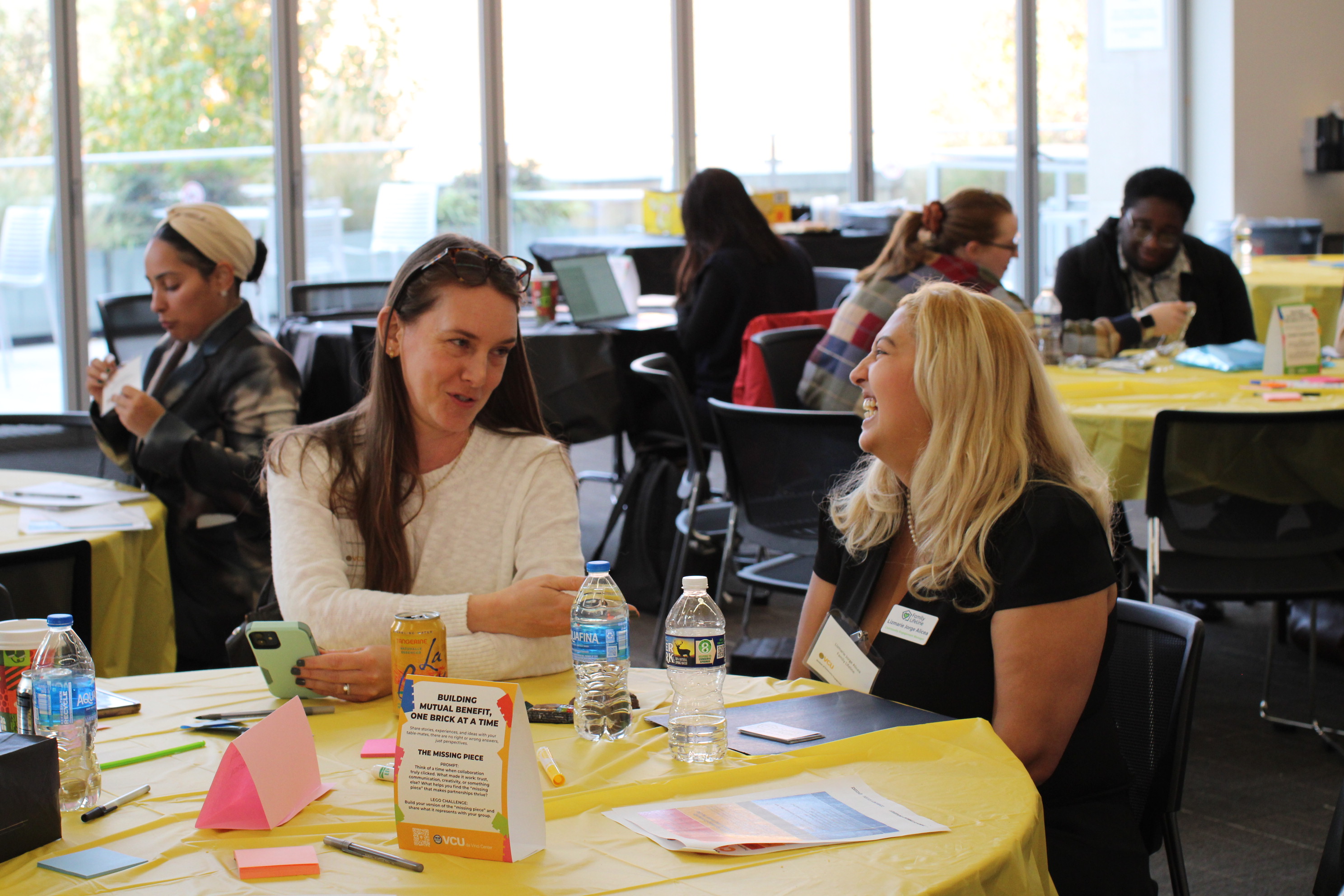 A group working together