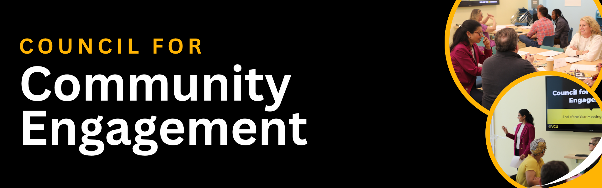 Webpage banner for the council for community engagement