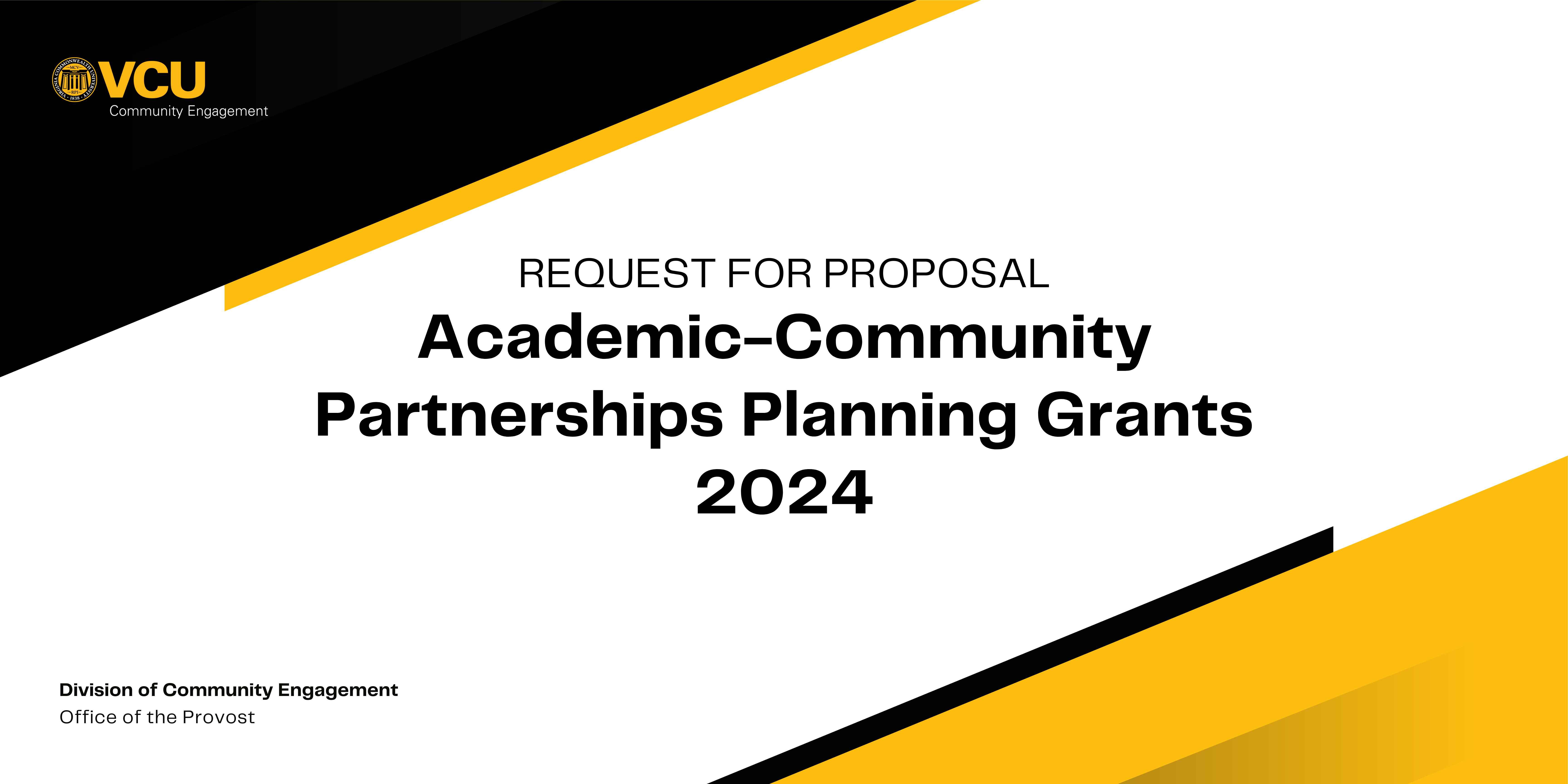 Request for Proposals - Academic Community Partnerships Planning Grant 2024